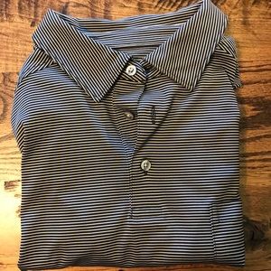 Roundtree & Yorke Men’s Large polo striped shirt
